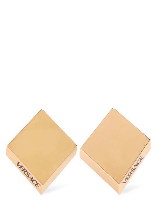 Versace: Ohrringe aus Metall mit Emaille - Gold - women_0 | Luisa Via Roma