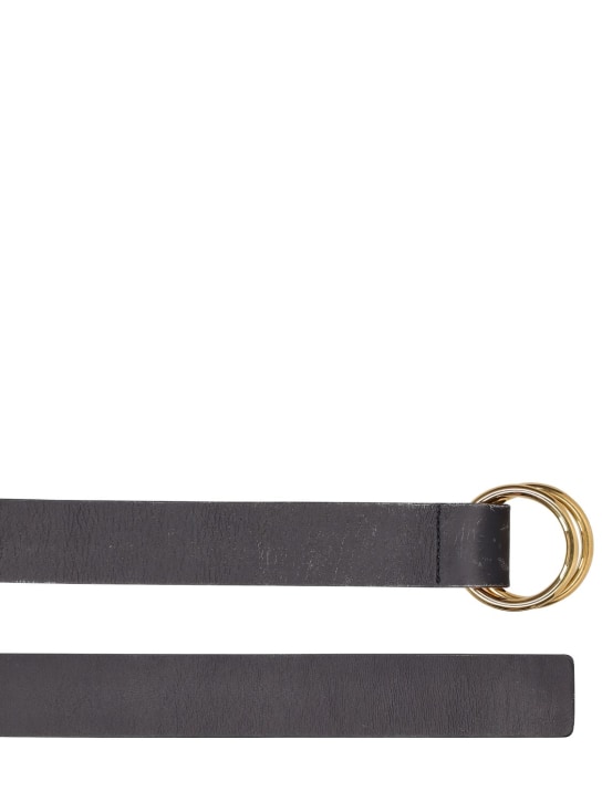 Michael Kors Collection: Jackie leather belt - Black - women_1 | Luisa Via Roma