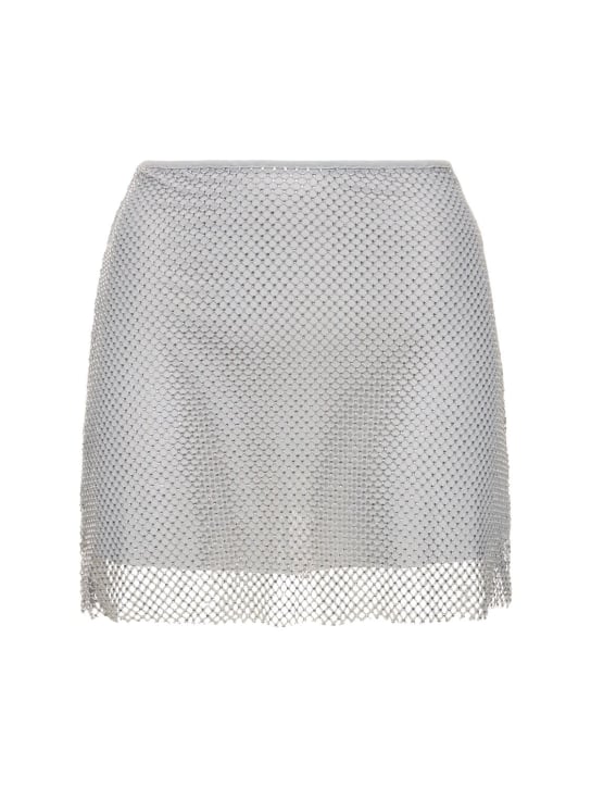 Weworewhat: Sequined mini skirt - Silver - women_0 | Luisa Via Roma