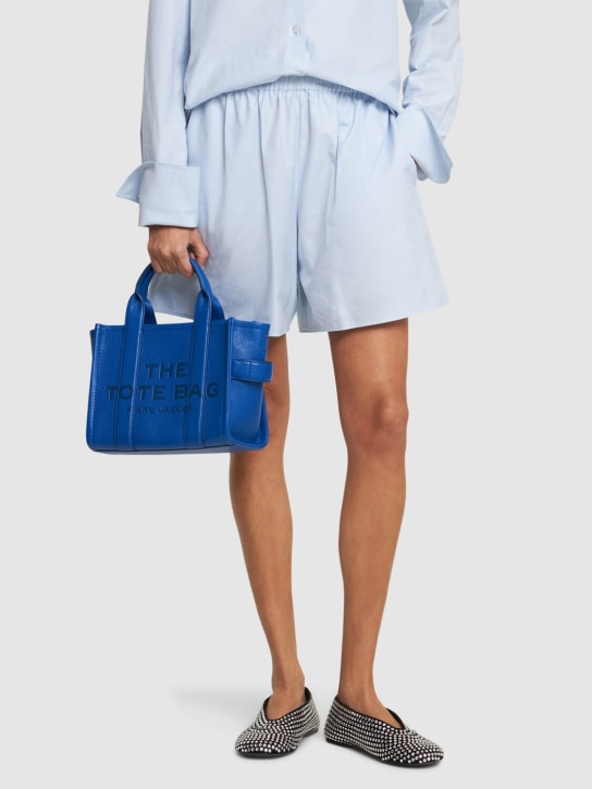 Marc Jacobs: The Small Tote leather bag - Blue - women_1 | Luisa Via Roma