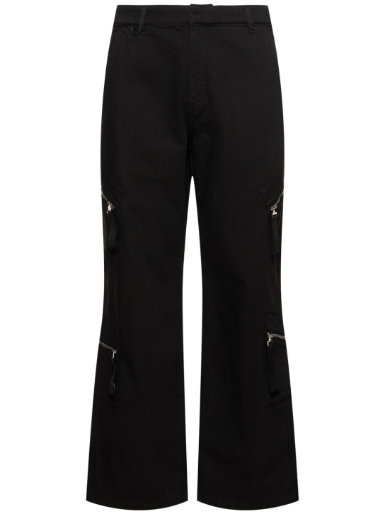 Jacquemus: Le Cargo Marrone cotton pants - Black - men_0 | Luisa Via Roma