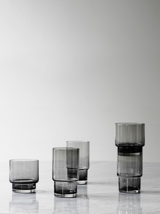 Normann Copenhagen: Set of 4 Large Fit glasses - Transparent - ecraft_1 | Luisa Via Roma