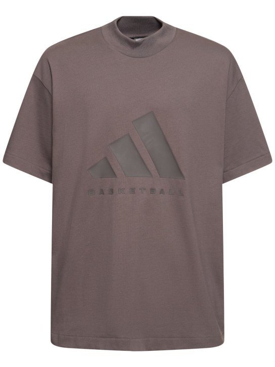 adidas Originals: One Basketball printed jersey t-shirt - Brown - men_0 | Luisa Via Roma