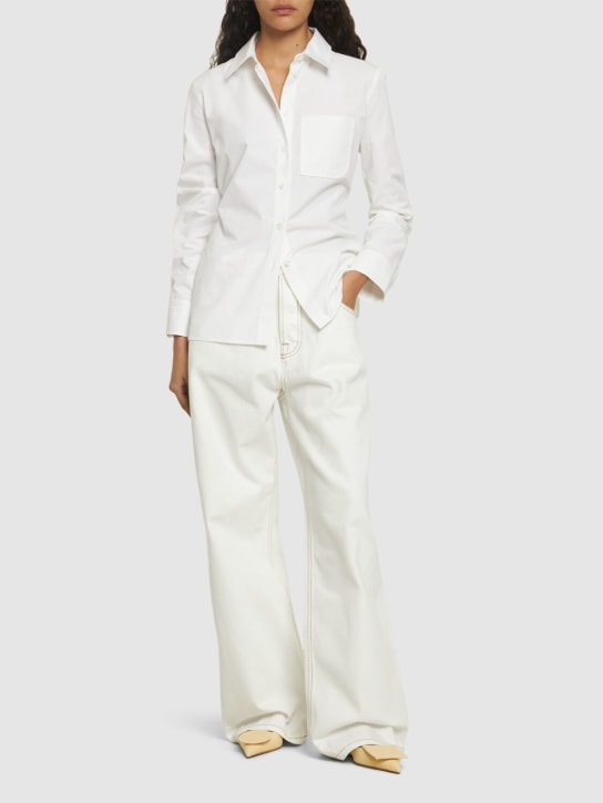 Jacquemus: Hemd aus „La Chemise de Costume“ - Weiß - women_1 | Luisa Via Roma