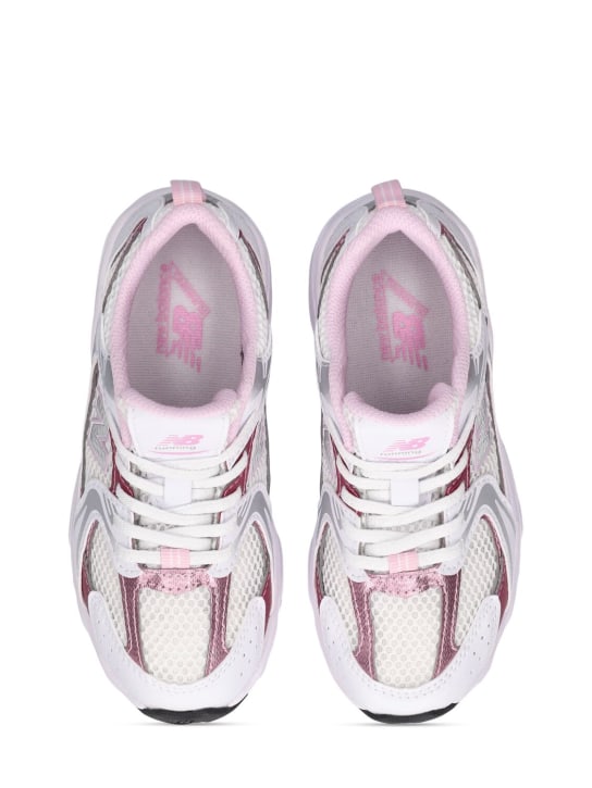 New Balance: Sneakers 530 in similpelle e mesh - Bianco/Rosa - kids-girls_1 | Luisa Via Roma