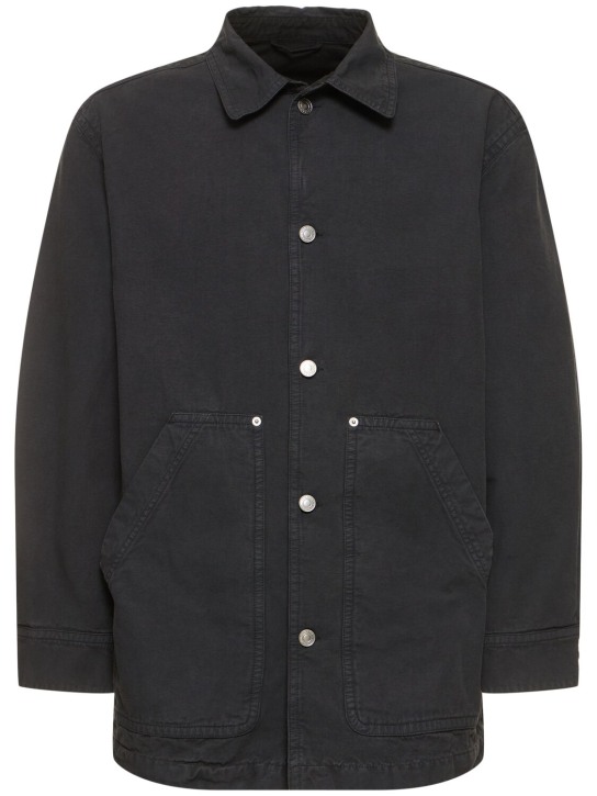 Marant: Lawrence cotton workwear jacket - Black - men_0 | Luisa Via Roma