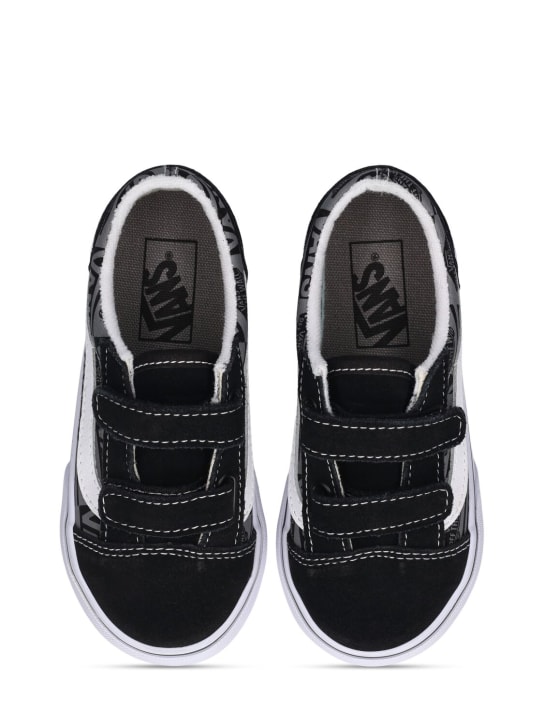 Vans: Sneakers Old Skool in pelle - Nero/Grigio - kids-girls_1 | Luisa Via Roma