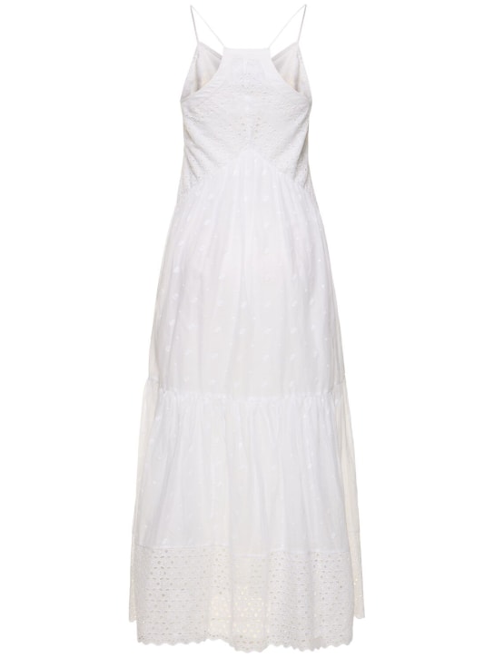 Marant Etoile: Vestido de algodón bordado - Blanco - women_0 | Luisa Via Roma