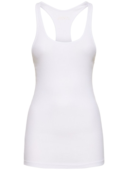 Isabel Marant: Tenesy racerback cotton top - White - women_0 | Luisa Via Roma