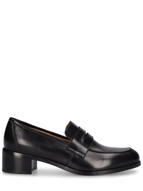 The Row: 45mm Vera leather loafers - Black - women_0 | Luisa Via Roma