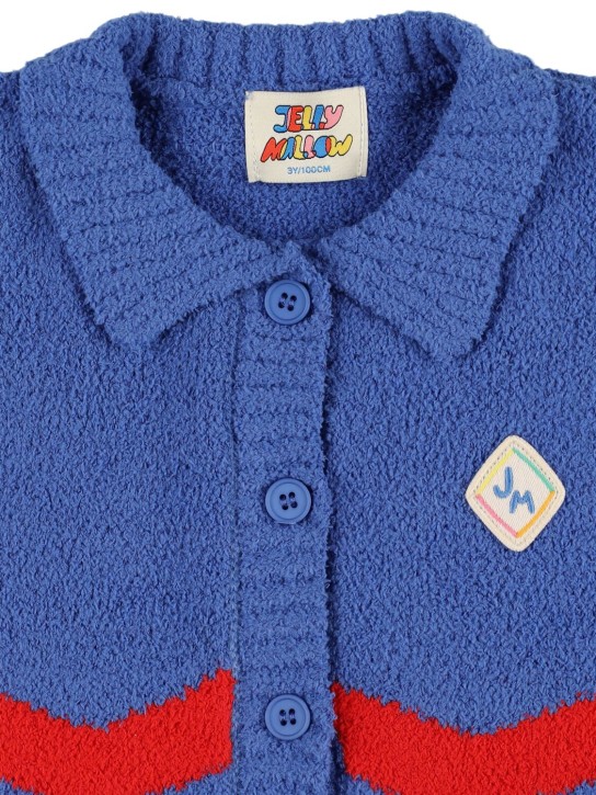 Jellymallow: Tech knit shirt - Blue - kids-boys_1 | Luisa Via Roma