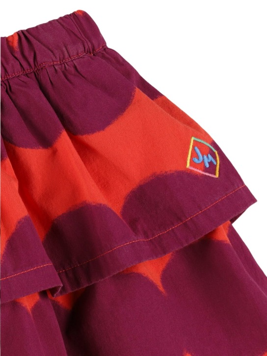 Jellymallow: Tiered cotton skirt - Purple - kids-girls_1 | Luisa Via Roma