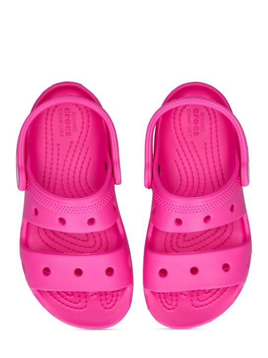 Crocs: Rubber sandals - Fuchsia - kids-girls_1 | Luisa Via Roma