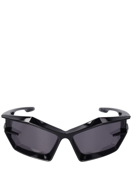 Givenchy: Giv Cut geometric shiny sunglasses - Black/Smoke - women_0 | Luisa Via Roma