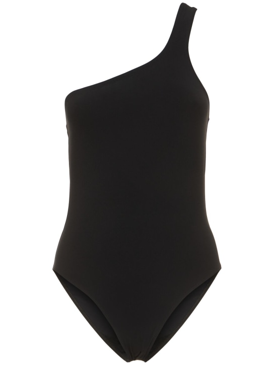 Isabel Marant: Sage one shoulder cutout swimsuit - Black - women_0 | Luisa Via Roma