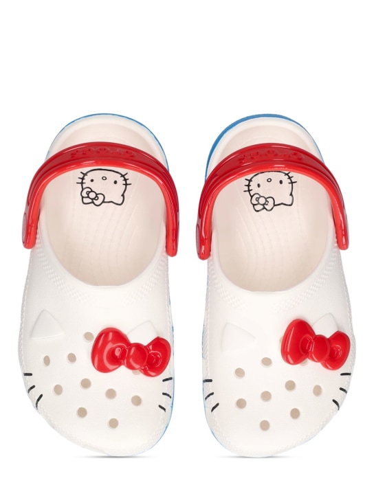 CROCS: Gummi-Crocs mit Hello Kitty-Druck - Weiß - kids-girls_1 | Luisa Via Roma
