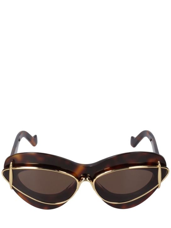 Loewe: Acetat-Sonnenbrille mit Doppelgestell - Havana - women_0 | Luisa Via Roma