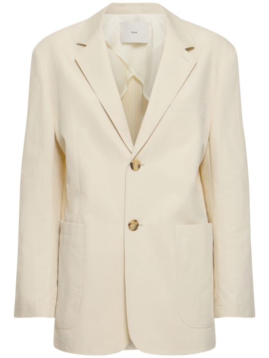 Dunst: Cotton boyfriend jacket - White - women_0 | Luisa Via Roma