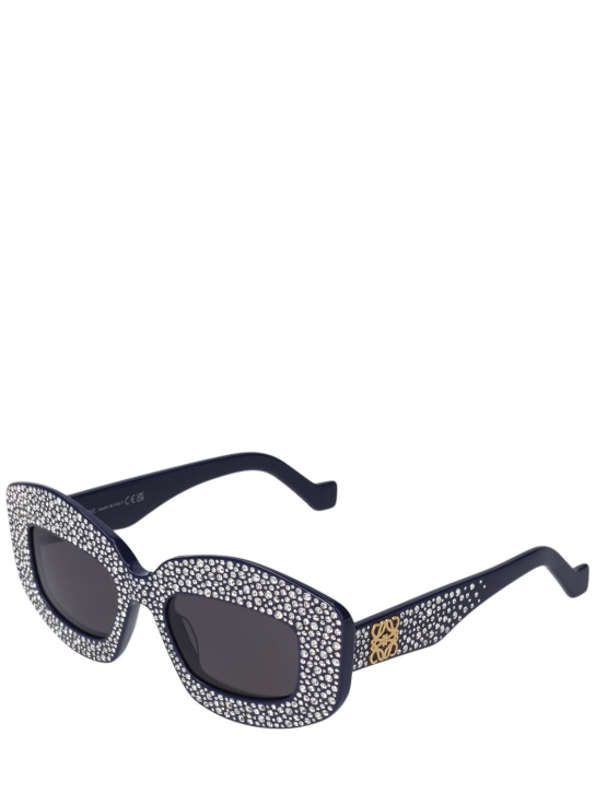 Loewe: Anagram round sunglasses - Blu - women_1 | Luisa Via Roma
