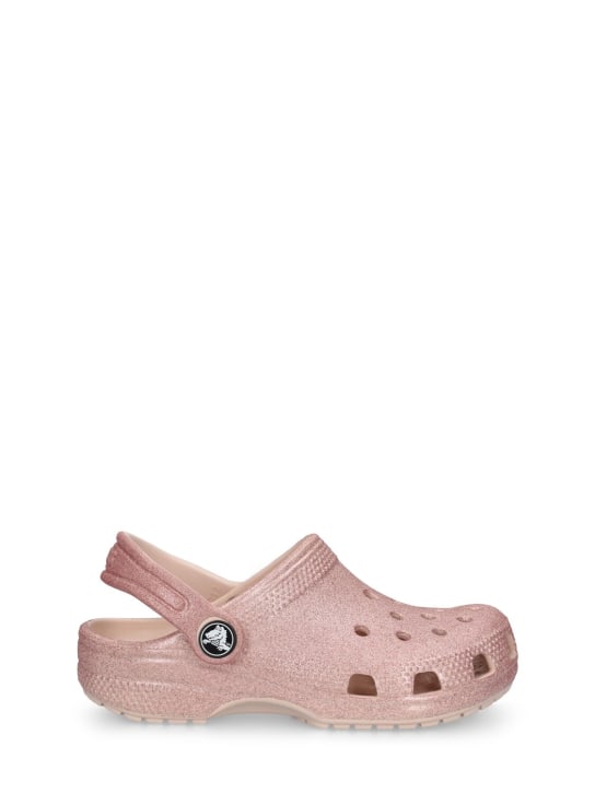 Crocs: Classic Clog glittered rubber crocs - Pink - kids-girls_0 | Luisa Via Roma