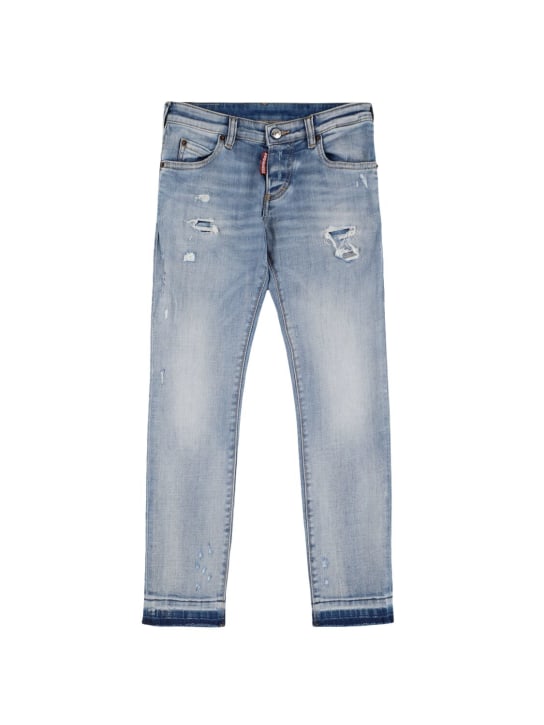 Dsquared2: Jeans de algodón stretch - Denim - kids-boys_0 | Luisa Via Roma