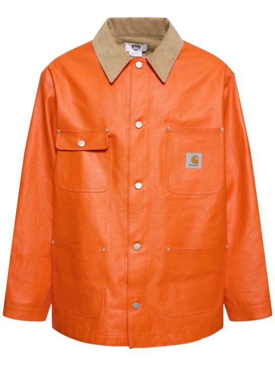 JUNYA WATANABE: Carhartt logo cotton blend casual jacket - Orange - men_0 | Luisa Via Roma
