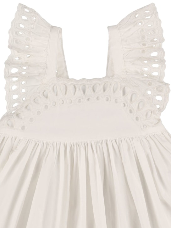 Stella Mccartney Kids: Kleid aus Baumwollpopeline - Weiß - kids-girls_1 | Luisa Via Roma