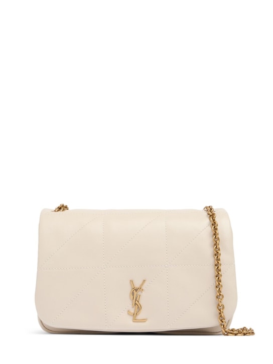 Saint Laurent: Mini Jamie 4.3 leather shoulder bag - Blanc Vintage - women_0 | Luisa Via Roma