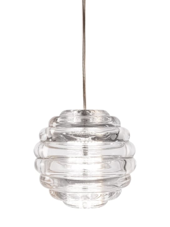 Tom Dixon: Press Pendant mini sphere lamp - Transparent - ecraft_0 | Luisa Via Roma