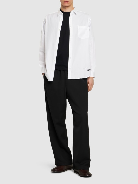 Comme des Garçons Homme: Hemd aus Baumwolle mit Logo - Weiß - men_1 | Luisa Via Roma
