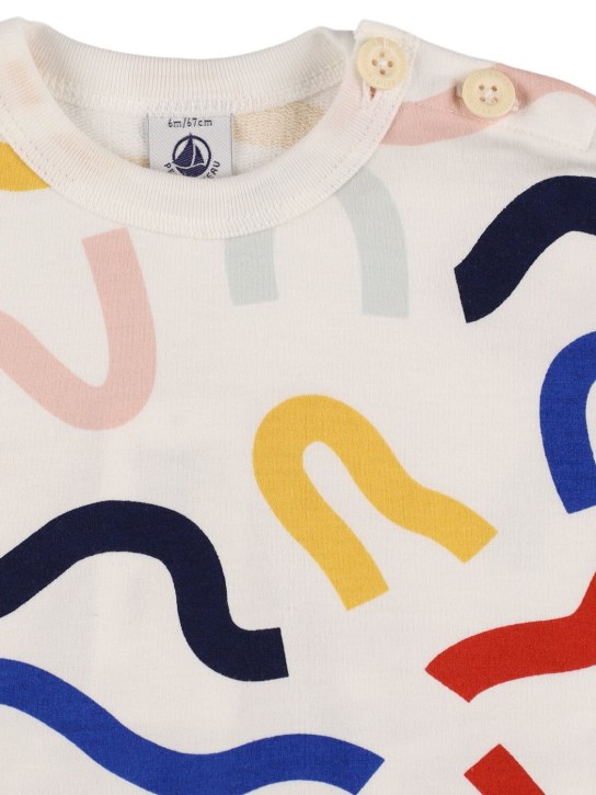 Petit Bateau: Sweat-shirt en coton imprimé - Multicolore - kids-boys_1 | Luisa Via Roma