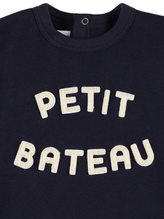 Petit Bateau: 코튼 스웻셔츠 - 네이비 - kids-boys_1 | Luisa Via Roma