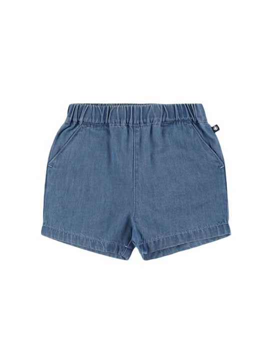 Petit Bateau: Shorts de denim de algodón - Denim - kids-girls_0 | Luisa Via Roma