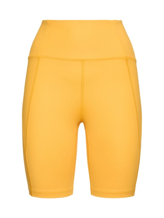 Girlfriend Collective: High rise stretch tech running shorts - Yellow - women_0 | Luisa Via Roma