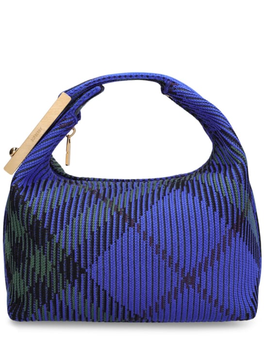 Burberry: Mini Check Duffle top handle bag - Knight - women_0 | Luisa Via Roma