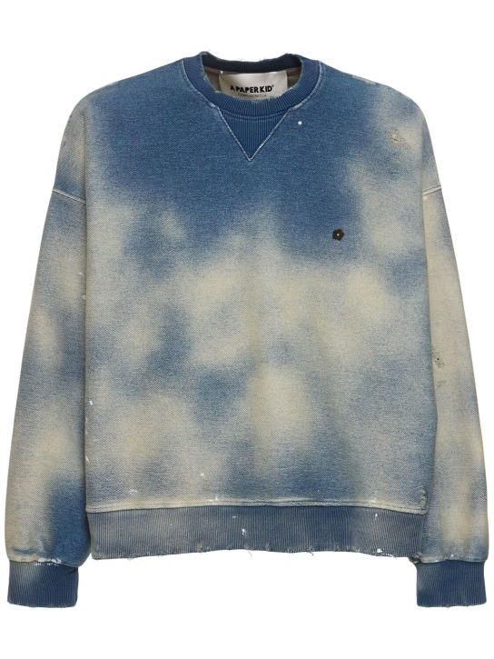 A Paper Kid: Unisex sweatshirt - Denim Blue - men_0 | Luisa Via Roma