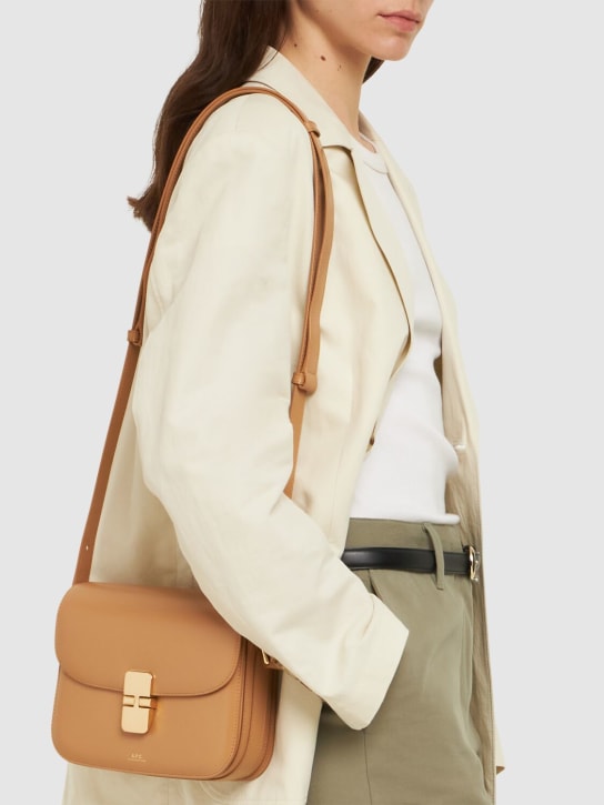 A.P.C.: Small Grace leather shoulder bag - Dulce - women_1 | Luisa Via Roma