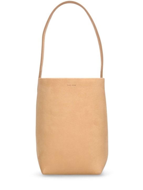 The Row: Small n/s Park leather tote bag - Croissant - women_0 | Luisa Via Roma