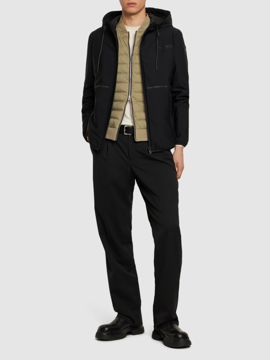 Moose Knuckles: Grayton 2 tech blend jacket - Black - men_1 | Luisa Via Roma