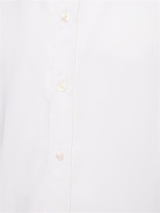 Tom Ford: Slim fluid silk blend shirt - Ivory - men_1 | Luisa Via Roma