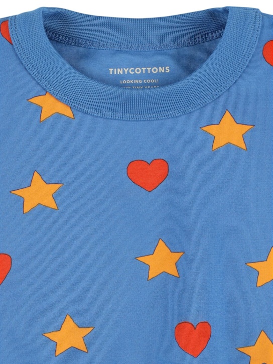 Tiny Cottons: Printed Pima cotton sweatshirt - Blue - kids-boys_1 | Luisa Via Roma