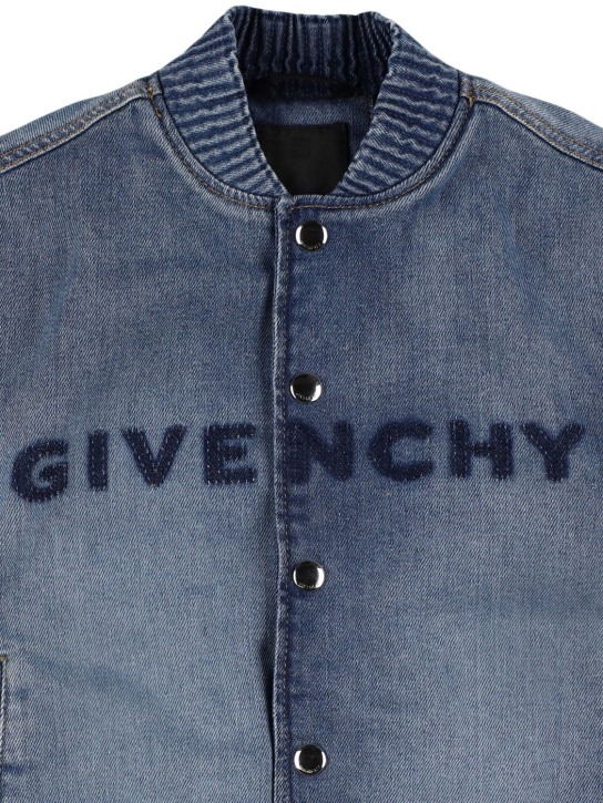 Givenchy: Bomberjacke aus Denim - Blau - kids-boys_1 | Luisa Via Roma