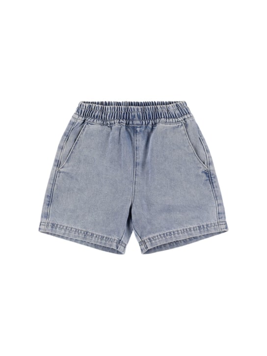 Molo: Cotton blend shorts - Denim - kids-boys_0 | Luisa Via Roma