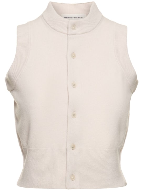 Extreme Cashmere: Corset cashmere vest - White - women_0 | Luisa Via Roma