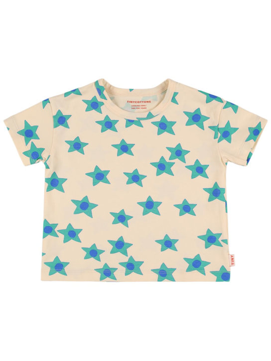 Tiny Cottons: 스타 프린트 Pima 코튼 티셔츠 - 멀티컬러 - kids-boys_0 | Luisa Via Roma