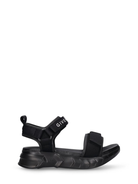 Givenchy: Strap sandals - Black - kids-boys_0 | Luisa Via Roma