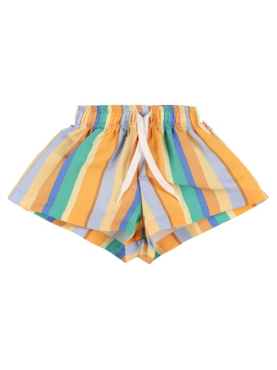 Tiny Cottons: Printed nylon swim shorts - Multicolor - kids-boys_0 | Luisa Via Roma
