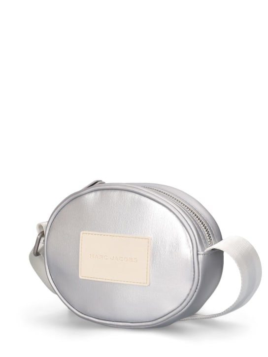 Marc Jacobs: Logo crossbody bag - Silver - kids-girls_1 | Luisa Via Roma