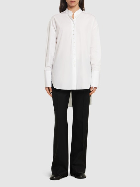 The Row: Ridla poplin shirt - White - women_1 | Luisa Via Roma