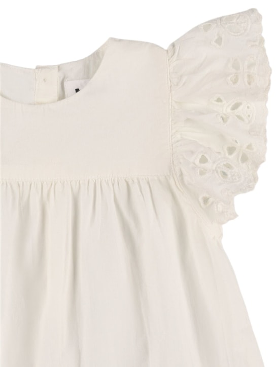 Molo: Cotton dress - White - kids-girls_1 | Luisa Via Roma